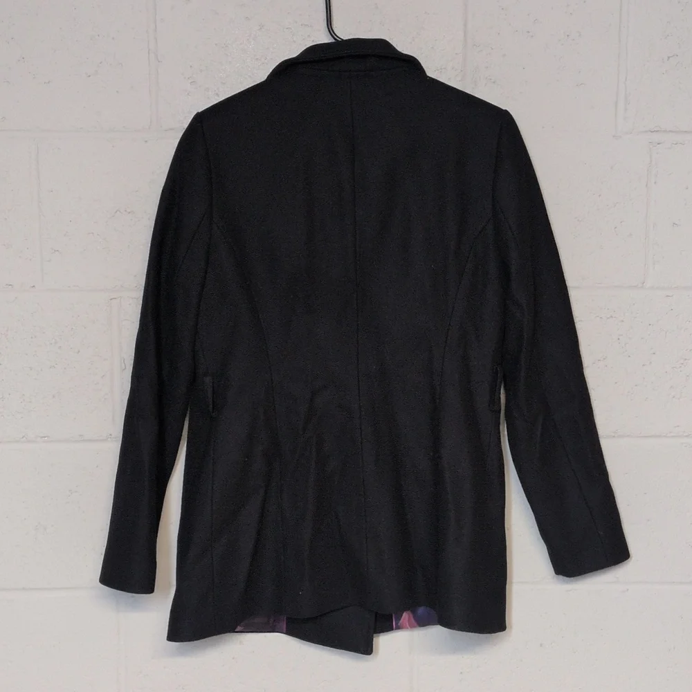 Ted Baker London Short Belted Wool Wrap Coat Size 3, EUC *missing belt - Picture 7 of 11
